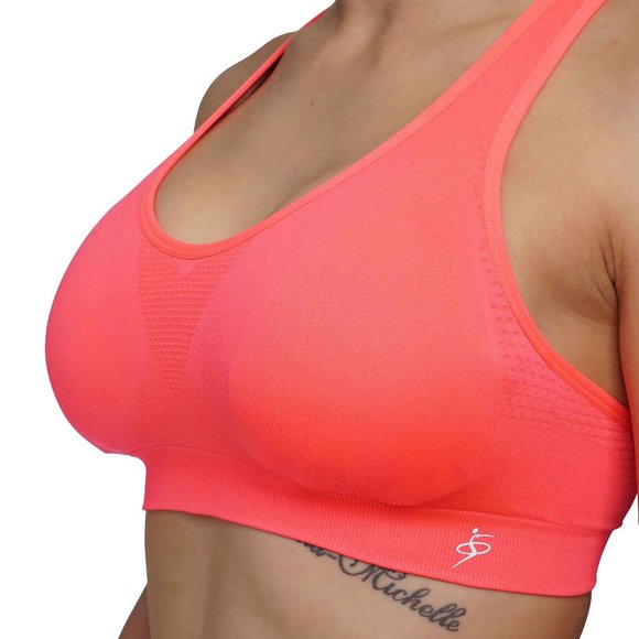 Coral high Impact Sports Bra high-impact Active Wireless Racer Back - Picture 6 of 6